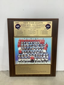 1986 NY Giants Super Bowl XXI Champions Plaque (13inx16in)