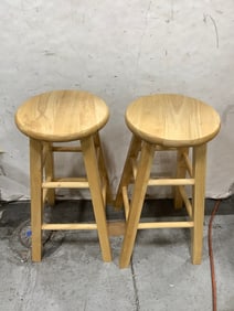 Wooden Bar Stools (24in Tall)