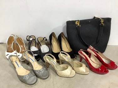 Etmar handbag and various heels(Nine West, Caparros, Colin Stuart, etc.-sizes 8-8.5)