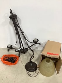 Elk ceiling hanging light fixture with covers(21.5in.tall)