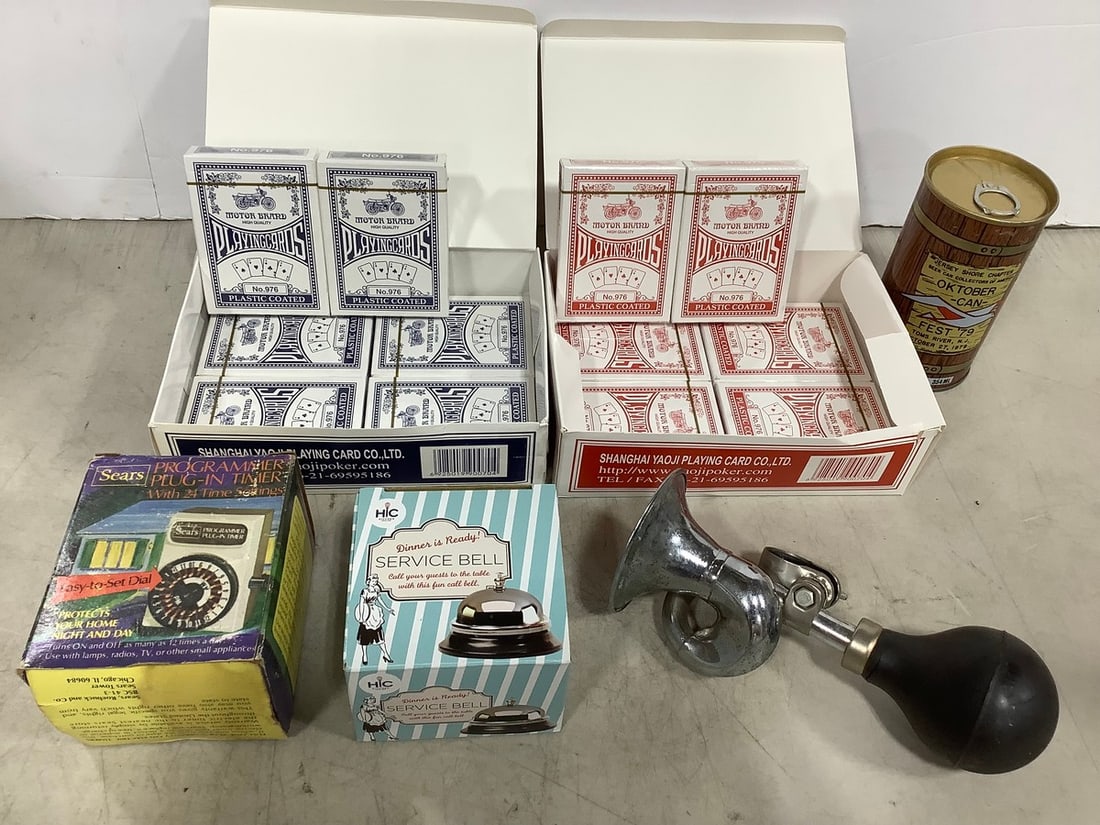 Playing Cards, Bike Horn, Service Bell, Plug in Timer, and more: Playing Cards, Bike Horn, Service Bell, Plug in Timer, and more