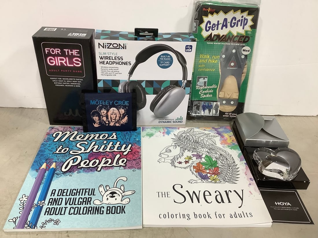 For The Girls Adult Game, Nizoni Wireless Headphones, Adult Coloring Books, Hoya Crystal Glass, and (1 of 1)