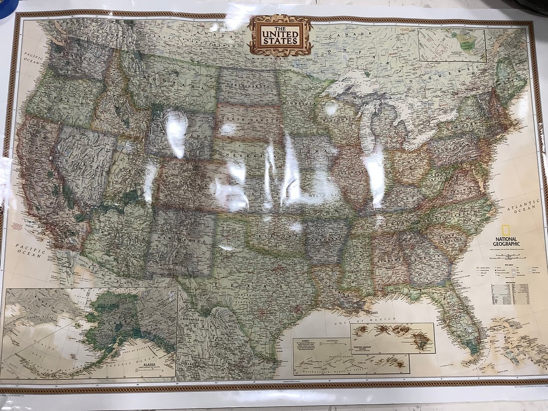 National Geographic US Map (33inx48in): National Geographic US Map (33inx48in)