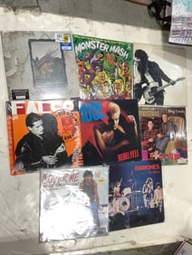 Various Records (Led Zepellin, Bruce Springsteen, Billy Idol, and more) *all have plastic covers*