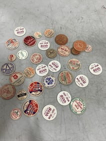 Vintage milk bottle caps
