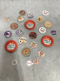 Vintage milk bottle caps