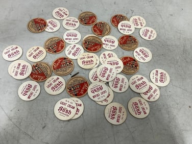 Vintage milk bottle caps