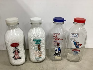 Warner Brother milk bottles(9in.tallest)