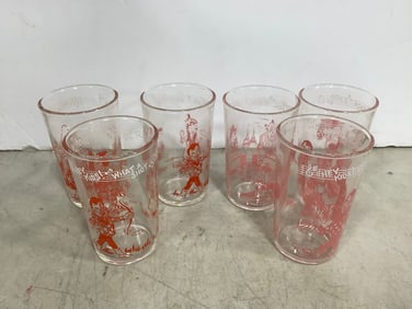 Howdy Doody glasses(4in.tallest)