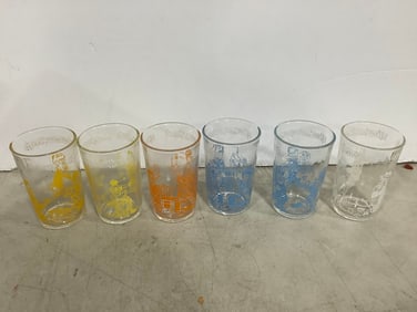 Howdy Doody glasses(4in.tallest)