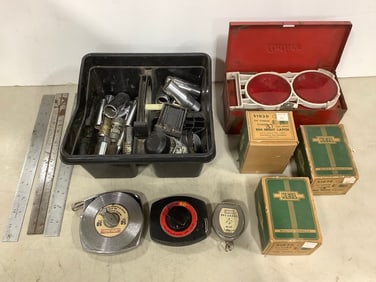 Rim night latch's, steel tape, key caddy, and more