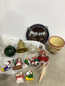 Christmas ornaments, Santa planter(4.25in.tall), and more