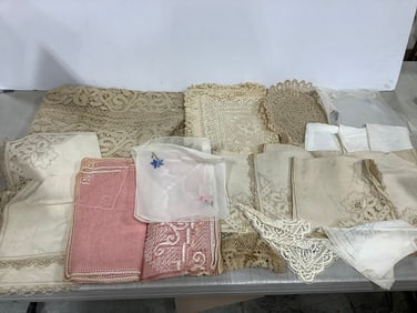 Vintage crochet tablecloths and more
