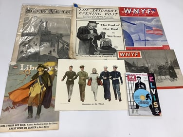Vintage advertising, Elvis TV guide, and more