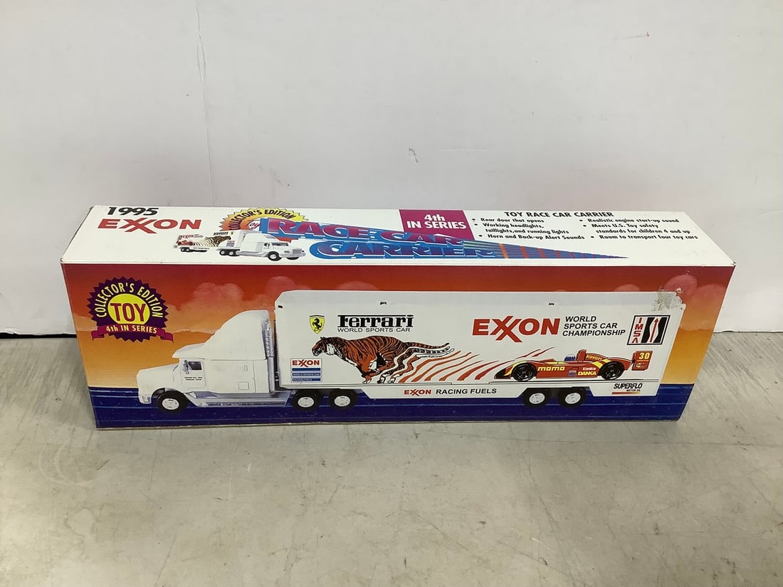 1995 Exxon Racecar Carrier Collectible *new in box*: 1995 Exxon Racecar Carrier Collectible *new in box*
