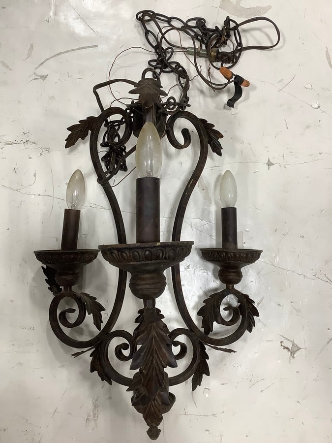Three Bulb Hanging Light Fixture (21in Tall) (1 of 1)