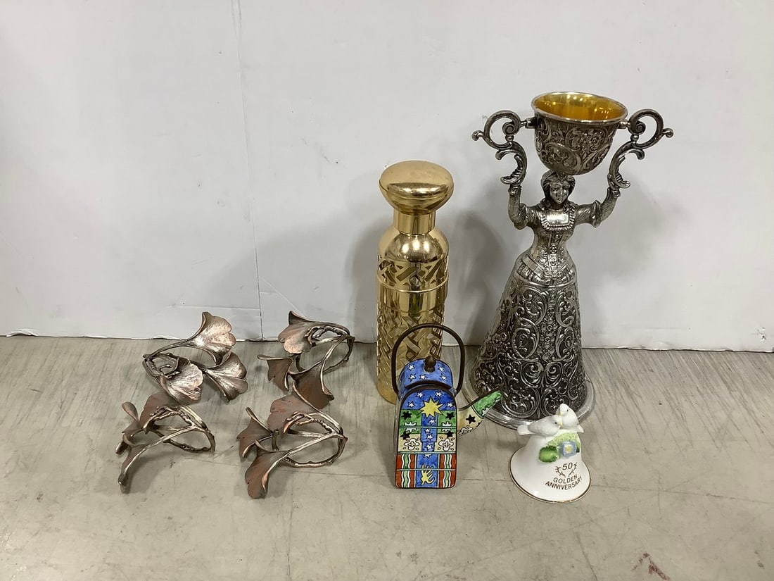 German wedding cup(8.5in.tall), vintage perfume bottle, and more (1 of 1)
