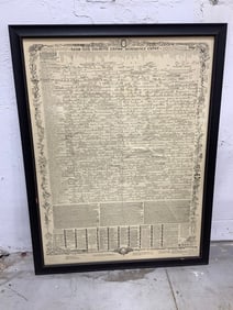 Framed Herb and Ailment Cross Reference Chart (33inx43.5in)