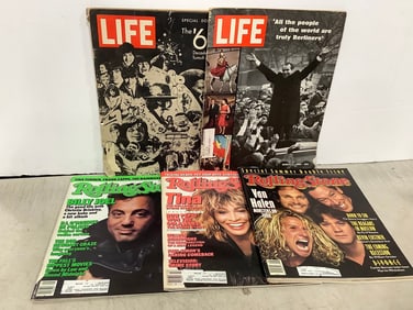 Rolling Stones and Life magazines