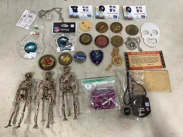 NFL pins, medallions, and more