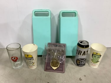 Card holders, urban taxidermy magnets and wall hooks, and collectible sports cups