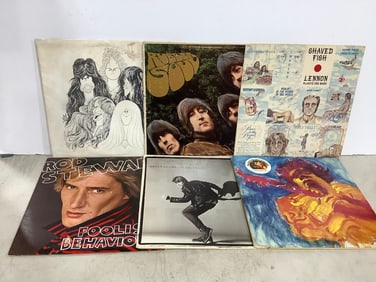 Vintage records(Rod Stewart, John Lennon, Bryan Adams, and more)