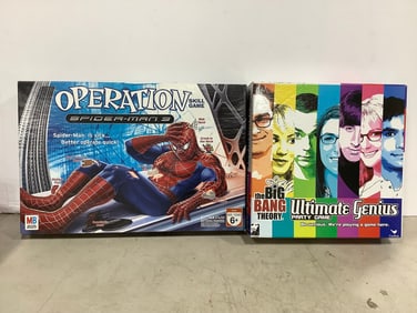 Spiderman 3 Operation Game, and Big Bang Theory Party Game