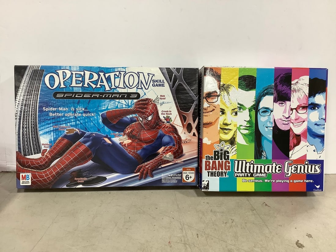Spiderman 3 Operation Game, and Big Bang Theory Party Game (1 of 1)