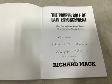 The Proper Role of Law Enforcement by Richard Mack *signed by author*