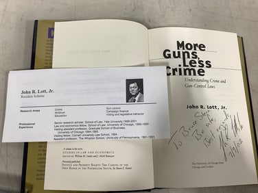 More Guns Less Crime by John R. Lott *signed by author*