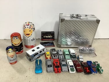 Empty Case, Various Toy Cars, and more
