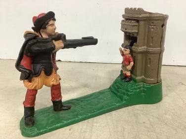 Classic Iron Cast Iron Bank (6.75in Tall)