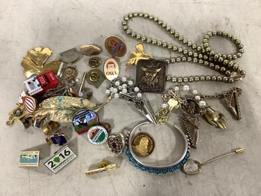 Various Costume Jewelry and Pins