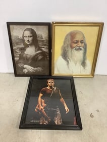 Framed Artwork and Framed 1986 Live Concert Photo