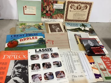 Various Advertisements, Postcards, and more