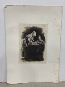 1881 Eugene Burnand Signed Art Print (14inx20in)