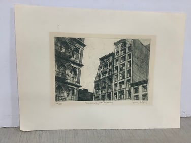 Broadway at Broone' Signed Art Print (11inx15in)