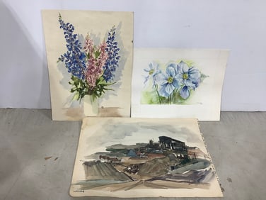 Various signed artwork(largest 9.75in.x13.75in.)