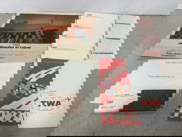 TWA airlines envelopes, notepads, and more