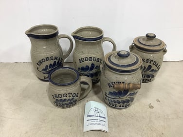 Westerwald pottery pitchers and more(tallest 7in.)