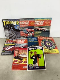 Various magazines(Thrasher, Stock Car Racing,etc.) and Radio Luxembourg book of record stars