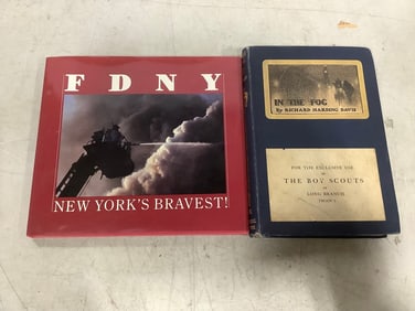 In the Fog by Richard Harding Davis and FDNY New Yorks Bravest hardcover book