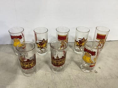 Bicentennial celebration drinking glasses(5.75in.tall)