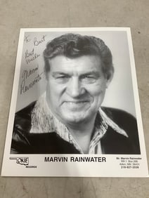 Marvin Rainwater signed black and white print(8in.x10in.)