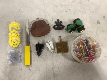 Letter opener, vintage coin purse, party picks, and more