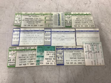 Vintage concert tickets(Backstreet Boys, Aerosmith, and more)