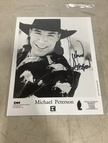 Michael Peterson signed black and white photographic print(8in.x10in.)