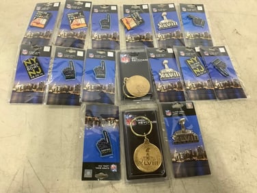 NFL Superbowl keychains and pins