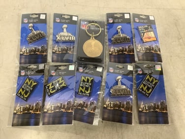 NFL Superbowl keychain and pins