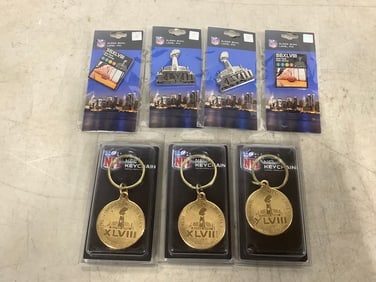 NFL Superbowl keychains and pins